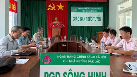 Sông Hinh tham dự trực tuyến Hội nghị Ban đại diện HĐQT NHCSXH tỉnh Đắk Lắk quý I năm 2026